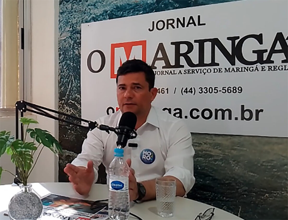 O ex ministro da justiça Sergio Moro concede entrevista ao Jornal O Maringá