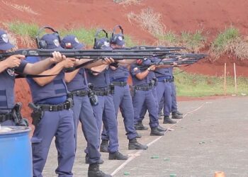 Agentes municipais receberam treinamento em escola da Polícia Militar (Foto: Arquivo/Equipe Pinga Fogo)