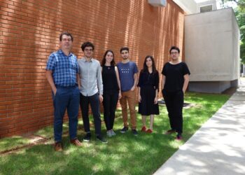 Equipe do projeto: Anibal Verri Junior, Vinicius Alves de Araujo, Julia Verri, Pedro Batalini, Erica Bernabé Takanashi e Felipe Bassani
(Foto: Arquivo Pessoal)