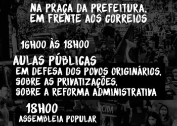 Maringá terá aulas públicas e mobilização na praça da prefeitura