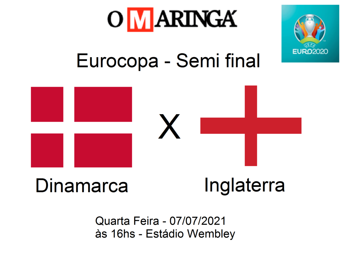 Eurocopa: Dinamarca x Inglaterra - Amanhã às 16hs