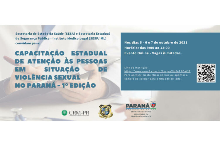 Governo do Paraná oferece na próxima semana a capacitação "Atenção às Pessoas em Situação de Violência Sexual"