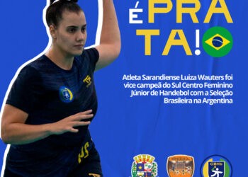 Atleta Sarandiense é prata com a Seleção Brasileira no Sul Centro Feminino Júnior de Handebol