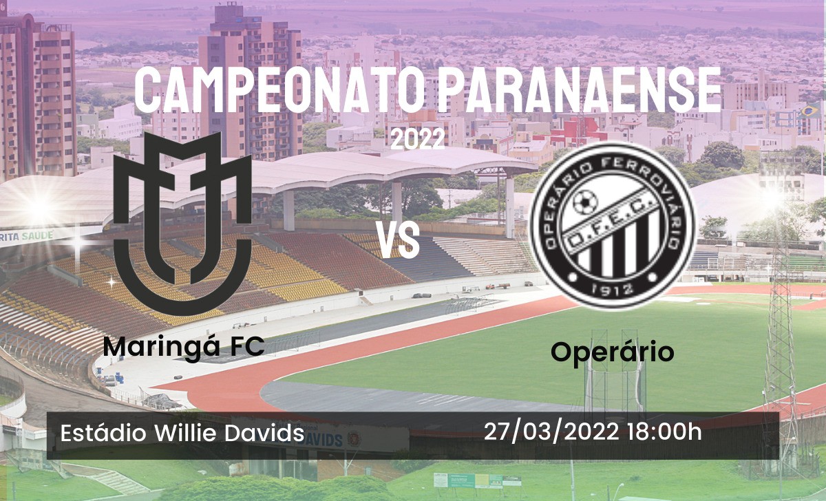 Maringá FC e Operário se enfrentam no Willie Davids valendo vaga na decisão do Campeonato Paranaense