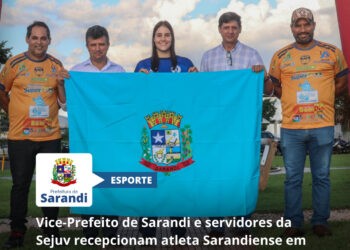 Vice-Prefeito de Sarandi e servidores da Sejuv recepcionam atleta Sarandiense em Aeroporto