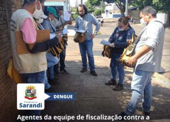 Agentes da equipe de fiscalização contra a dengue intensificam trabalho no município