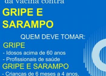 CAMPANHA NACIONAL DE VACINAÇÃO CONTRA GRIPE E SARAMPO