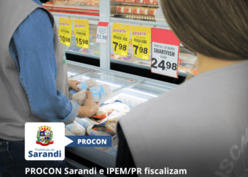 PROCON Sarandi e IPEM/PR fiscalizam supermercados e prestam orientações