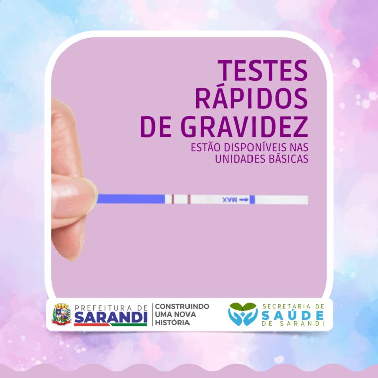 Testes rápidos de gravidez nas Unidades Básicas de Saúde de Sarandi