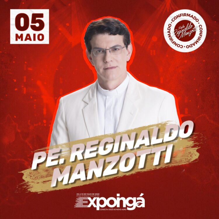 Troca de ingressos para apresentação do Padre Reginaldo Manzotti começa nesta terça-feira