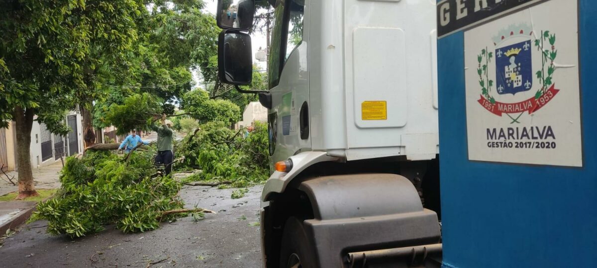 Cidades da região de Maringá também tiveram estragos com temporal do final de semana