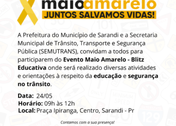 Convite Evento Maio Amarelo - Blitz Educativa