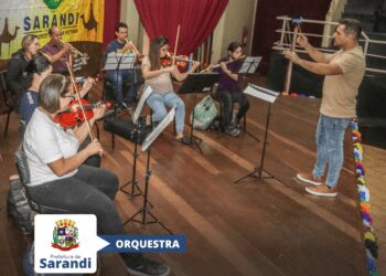 Orquestra de Sarandi faz primeiro ensaio oficial na Casa da Cultura