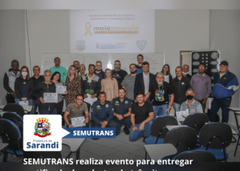 SEMUTRANS realiza evento para entregar certificado de palestra do trânsito para servidores públicos e encerrar das atividades do Maio Amarelo