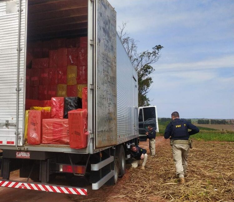 Em duas ações na BR 376, PRF apreende mais de 500 mil maços de cigarros