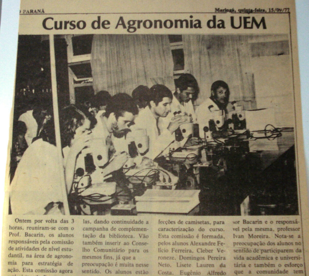 curso de agronomia da UEM