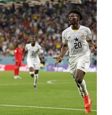Mohammed Kudus marcou duas vezes na vitória de Gana sobre a Coreia do Sul por 3 a 2.
Khaled Desouki/AFP