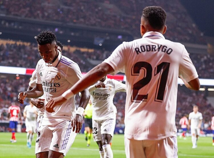 Vini e Rodrigo, destaques do Real Madrid, devem ser apenas opções no banco de reservas para estreia do selcionado contra suíços. Divulgação/Real Madrid.