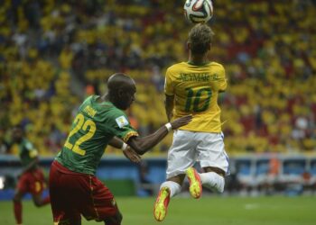 Brasil e Camarões se enfrentaram no estádio Mané Garrincha pela Copa de 2014 - Marcello Casal jr/Agência Brasil.