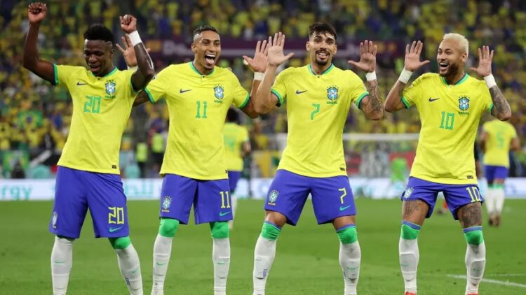 Vini Jr., Raphinha, Paquetá e Neymar têm presenças garantidas no duelo desta sexta-feira, às 12h, diante da Croácia. Getty Images/Fifa.?em