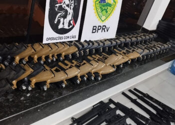 PM apreende 160 armas de vários calibres em dois caminhões na PR 323