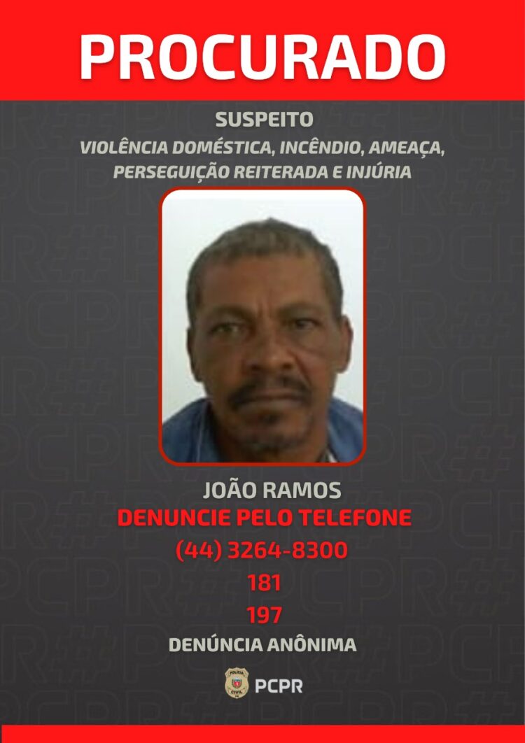 Polícia divulga foto de homem que ateou fogo na esposa