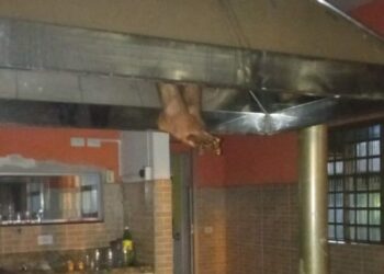 Homem fica preso em exaustor de restaurante ao tentar invadir estabelecimento