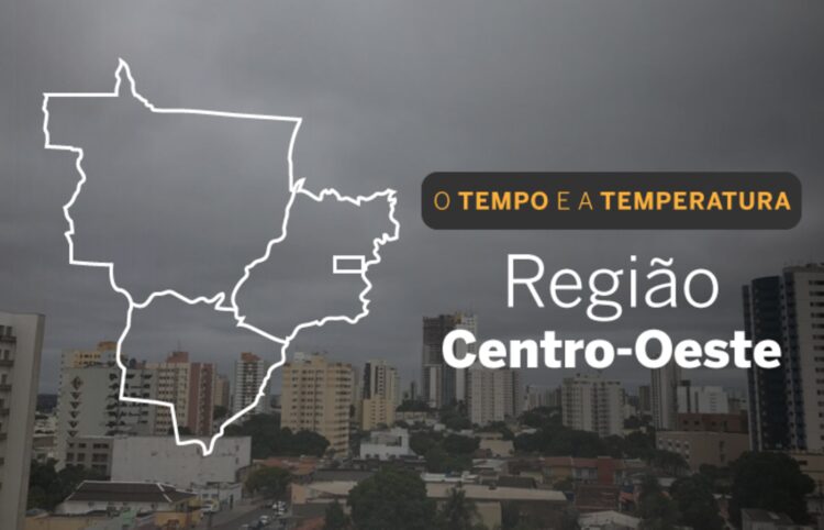 O TEMPO E A TEMPERATURA: Céu coberto por nuvens em todo o Centro-Oeste nesta segunda-feira (27)