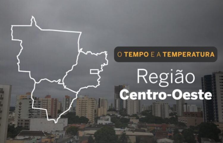 O TEMPO E A TEMPERATURA: Previsão é de pancadas de chuva em toda a região Centro-Oeste