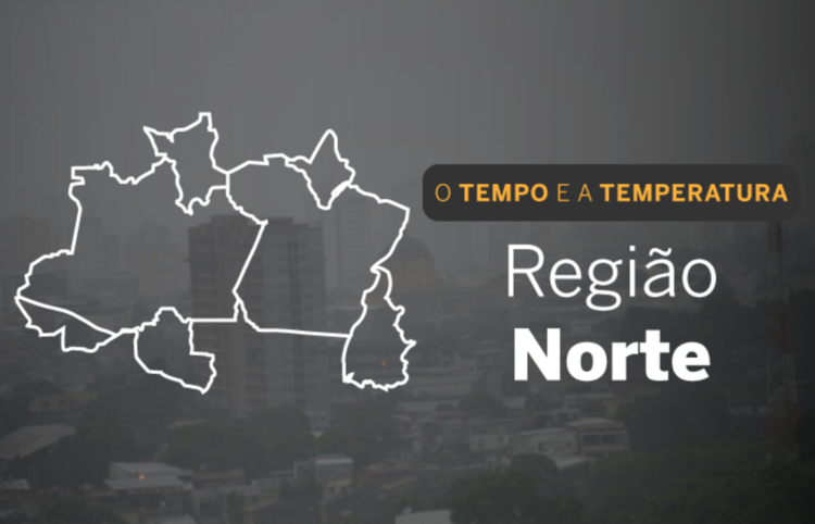 O TEMPO E A TEMPERATURA: Alerta para tempestades continua na região Norte nesta terça-feira (7)