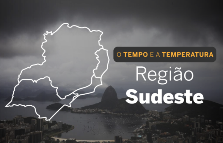 O TEMPO E A TEMPERATURA: Chove no Rio de Janeiro nesta segunda-feira (6)