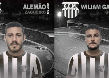 Zagueiro Alemão e goleiro Wiliam Galizio (Crédito: Montagem/Reprodução/GEM)