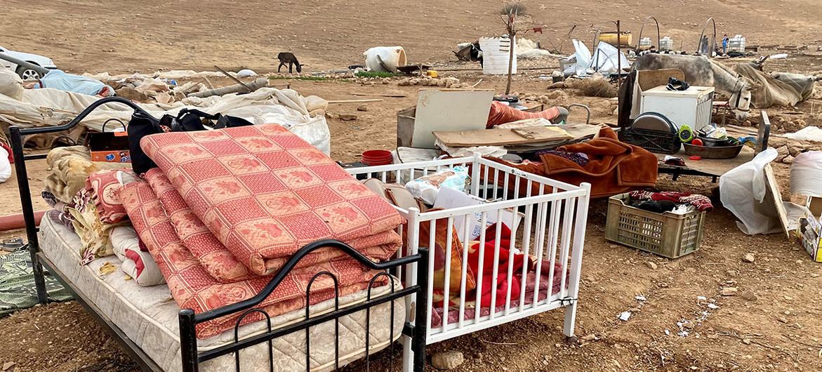  Na Cisjordânia, as pessoas foram forçadas a fugir de suas casas.