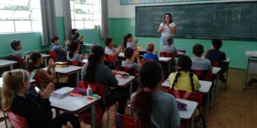 Experiência Formativa: Possibilidades didáticas com poemas, alunos da turma do 5º ano da Escola Municipal Reynaldo Frederico Gaebler, 2023 (Porto Vitória-PR).