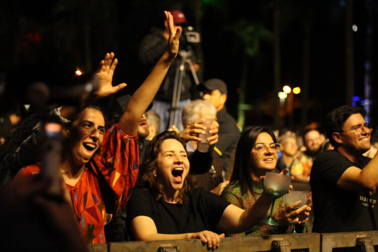 Público vibrou com shows durante Virada (Crédito: Cristiano Martinez/O Maringá)