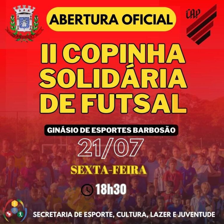 Copa Solidária de Futsal em Mandaguaçu movimenta toda a cidade