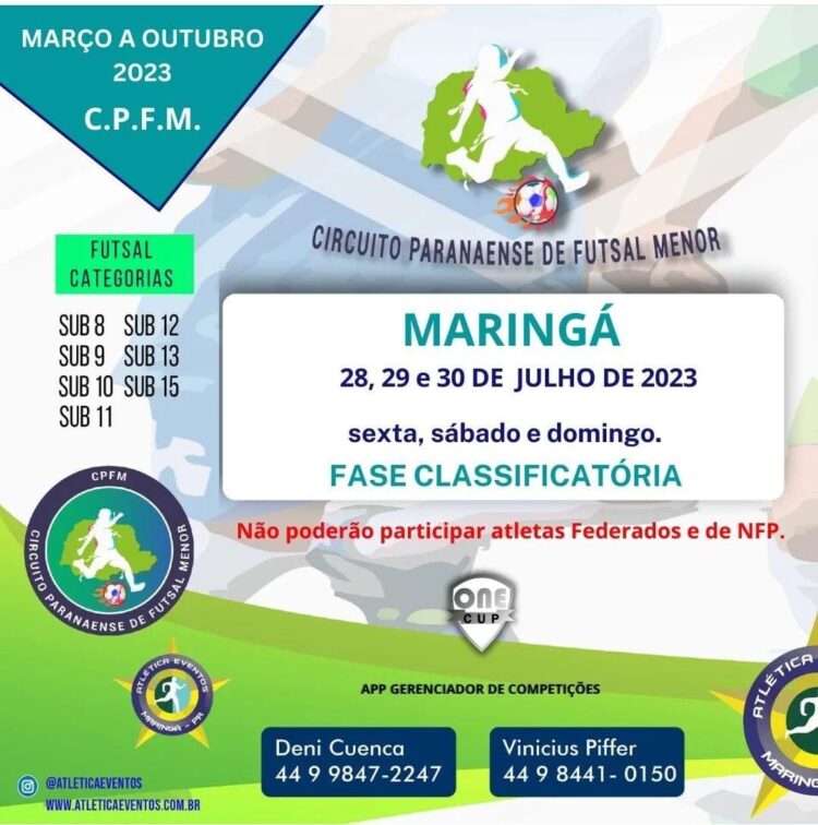 Circuito Paranaense de Futsal Menor 2023 etapa Maringá