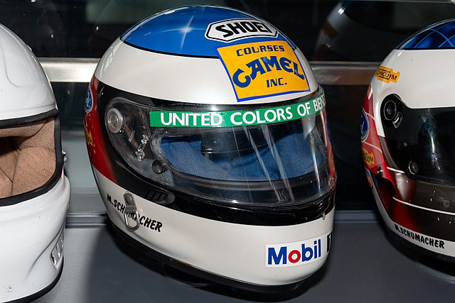 Michael Schumacher 1992 helmet front right 2019 Michael Schumacher Private Collection
