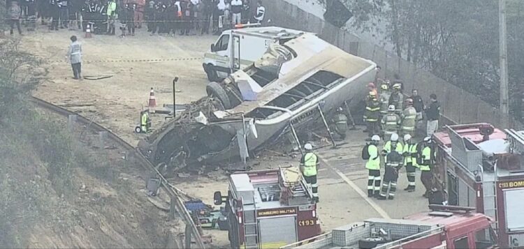 Ônibus de torcedores do Corinthians