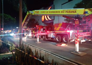 princípio de incêndio no shopping