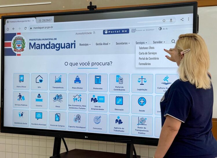 Telas interativas são incluídas nas escolas de Mandaguari - Foto:   Comunicação Prefeitura de Mandaguari