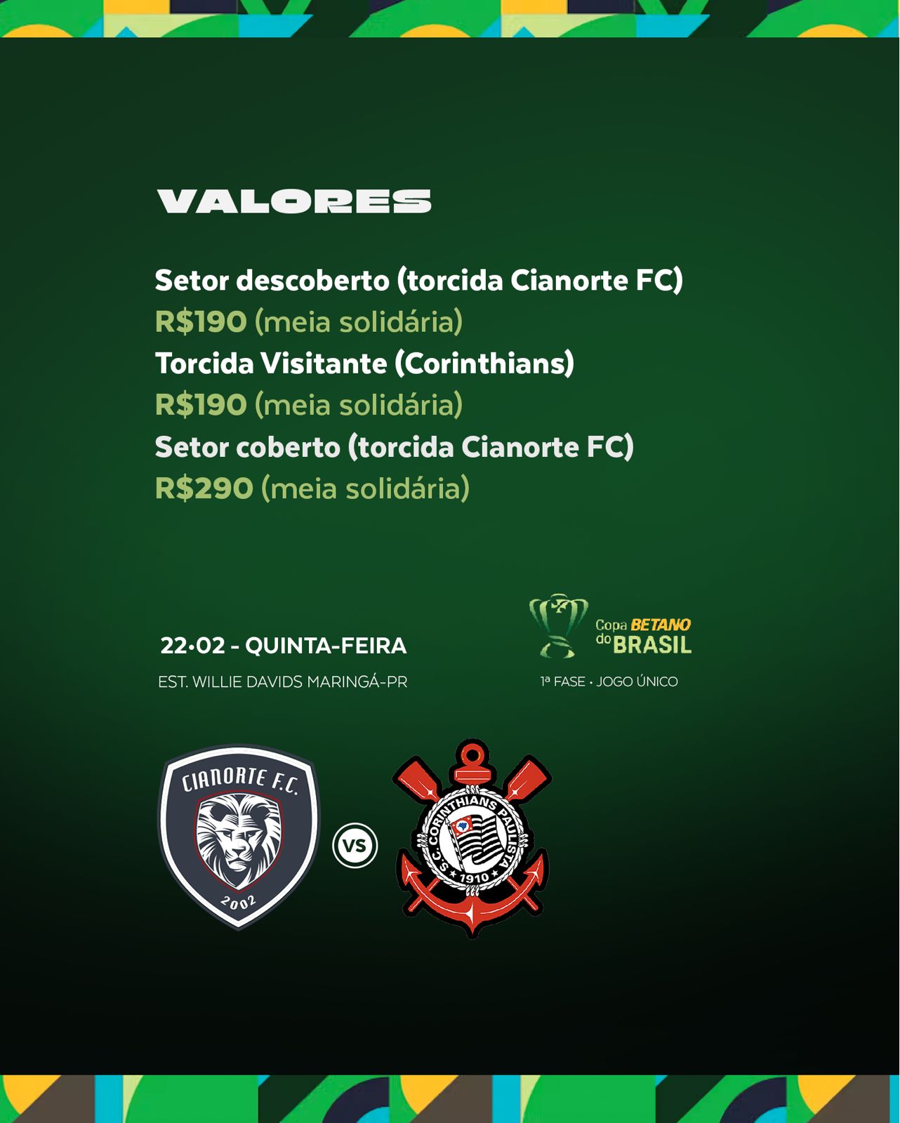Cianorte FC e Corinthians