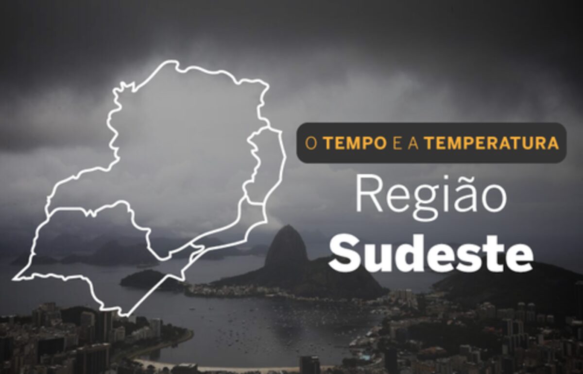 PREVISÃO DO TEMPO: Sudeste deve contar com chuvas fortes em áreas de MG, ES e RJ