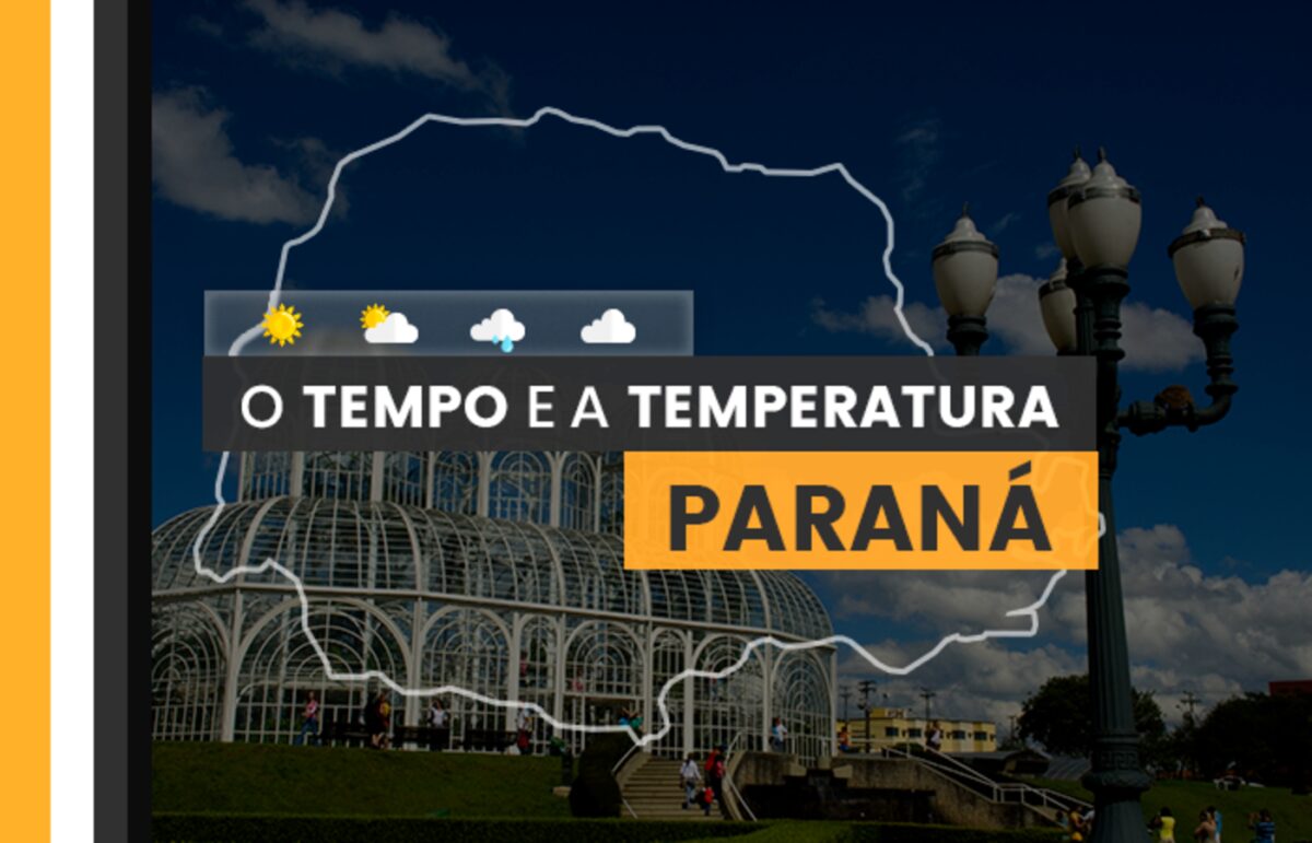 PREVISÃO DO TEMPO: pancadas de chuva no Paraná nesta quarta-feira (20)