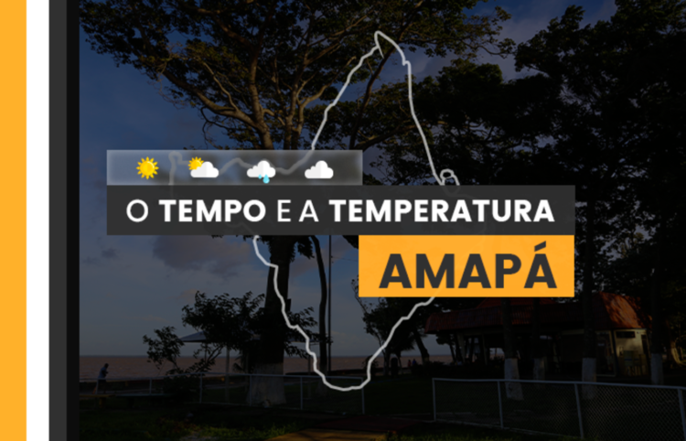 PREVISÃO DO TEMPO: quarta-feira (20) com pancadas de chuva no Amapá