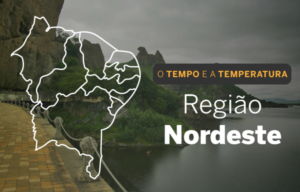 PREVISÃO DO TEMPO: sábado (23) com dia nublado em quase todo o Nordeste