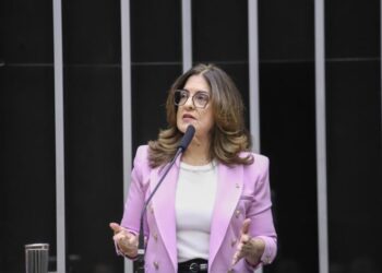 Rogéria Santos discursa na tribuna do Plenário