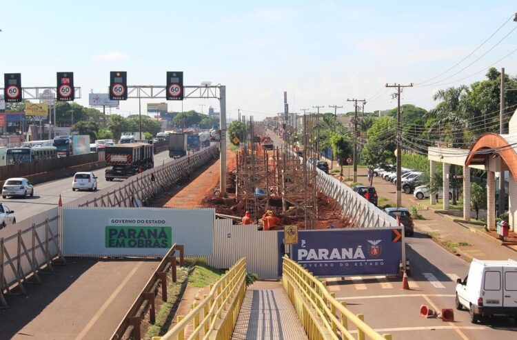 Obras dos viadutos sobre a BR-376 de Sarandi avançam mais uma etapa - Foto: Assessoria de comunicação de Sarandi