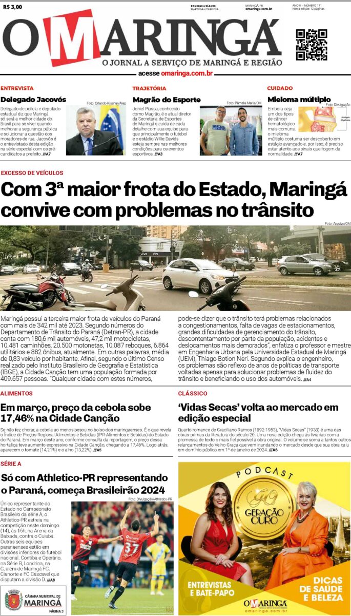 JORNAL O MARINGÁ - EDIÇÃO 171 - 14/04/2024