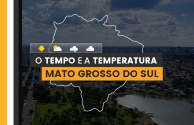 PREVISÃO DO TEMPO: pancadas de chuva acompanhadas por trovoadas isoladas no Mato Grosso do Sul